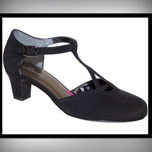 NEW ROS HOMMERSON heidi heeled sandal in black 10.5 Medium Width NWOT